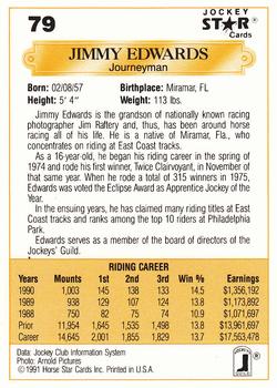 1991 Jockey Star Jockeys #79 Jimmy Edwards Back